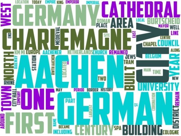 Aachen Wordart Sticker