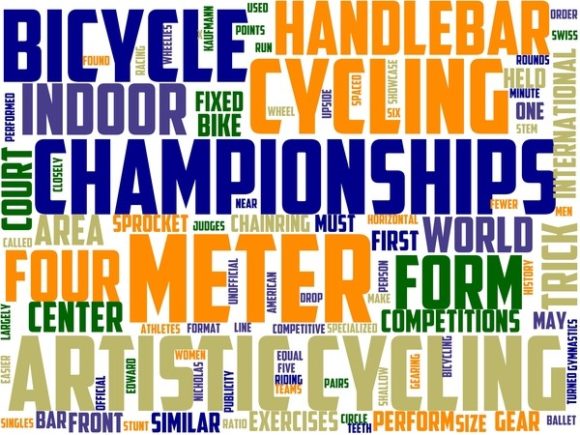 Artistic Cycling Wordart Banner