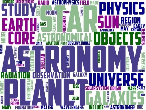Astronomy Wordart Skinny Tumbler