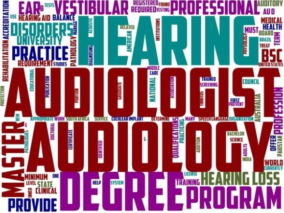 Audiology Wordart Skinny Tumbler