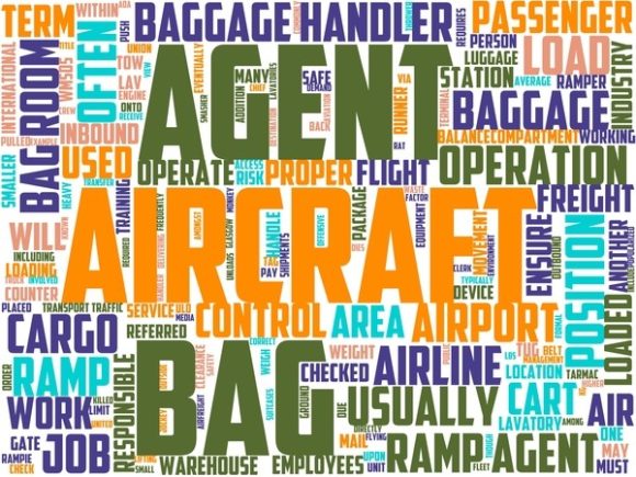 Baggage Handler Wordart Sticker