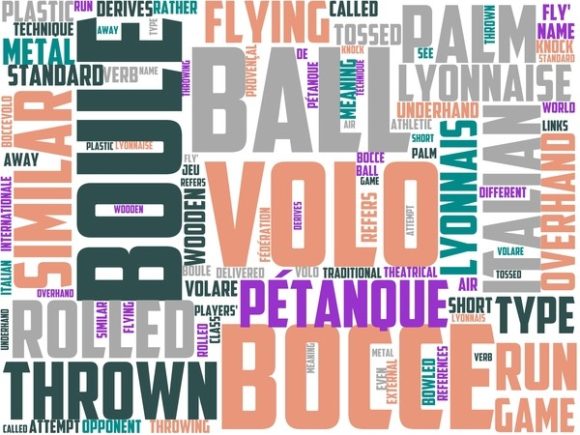 Bocce Volo Wordart Sticker