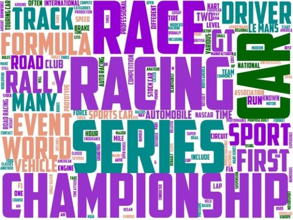 Car Racing Wordart Skinny Tumbler